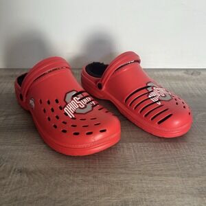 FOCO Men's Ohio State Buckeye Big Logo Sherpa Lining Clog Shoes Size XL 13-14